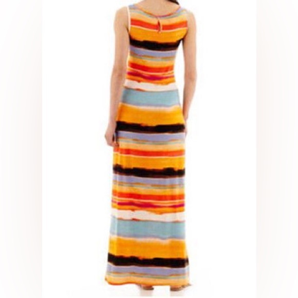 a.n.a Sleeveless Tank Tribal Maxi Dress Multicolored New - Picture 2 of 5